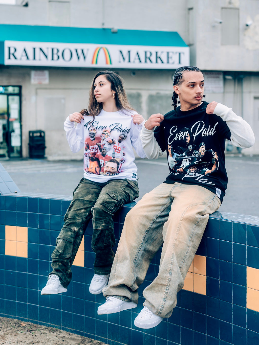 White '4EverPaid' Graphic Tee