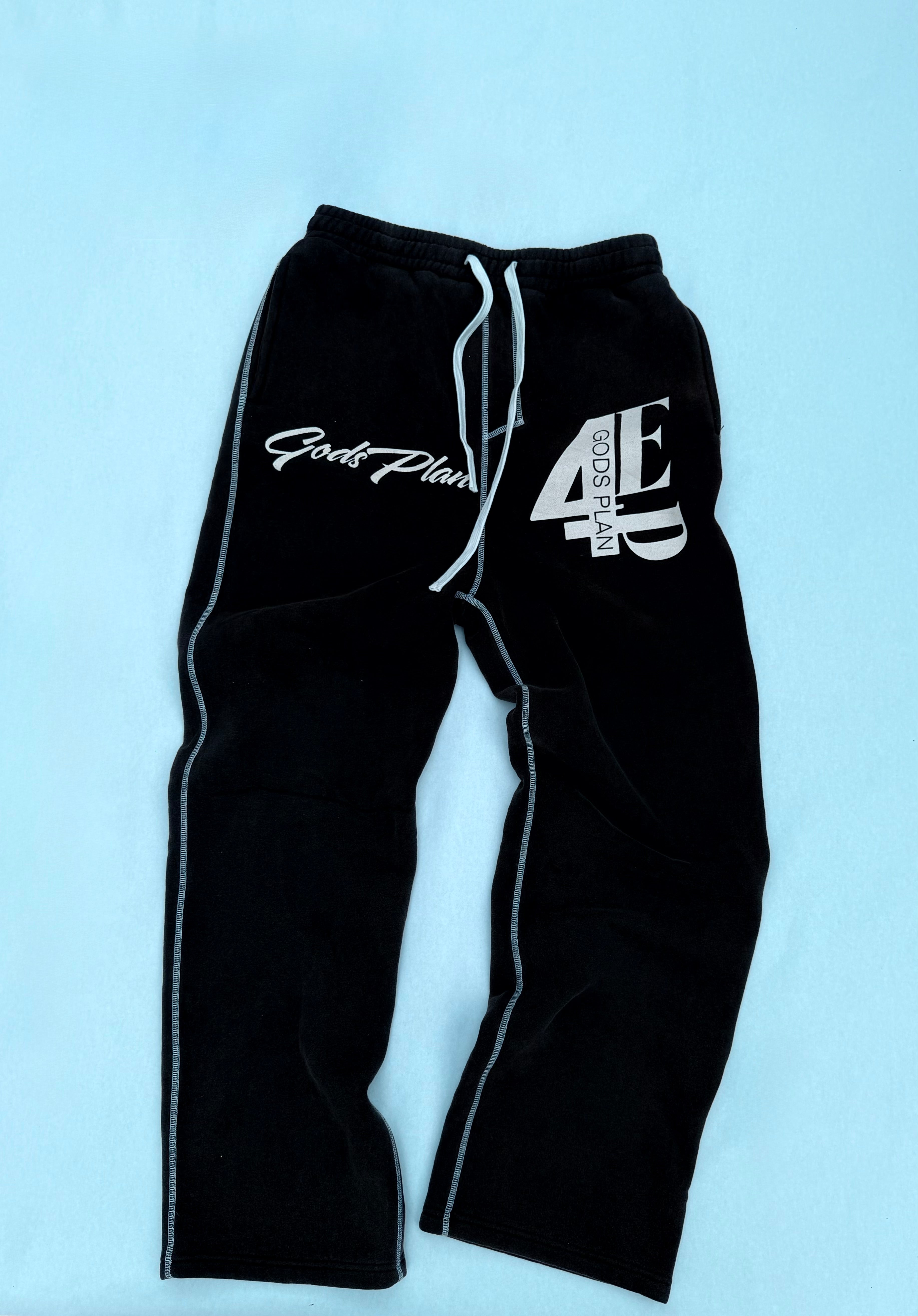 Black '4EverPaid' Sweatpants