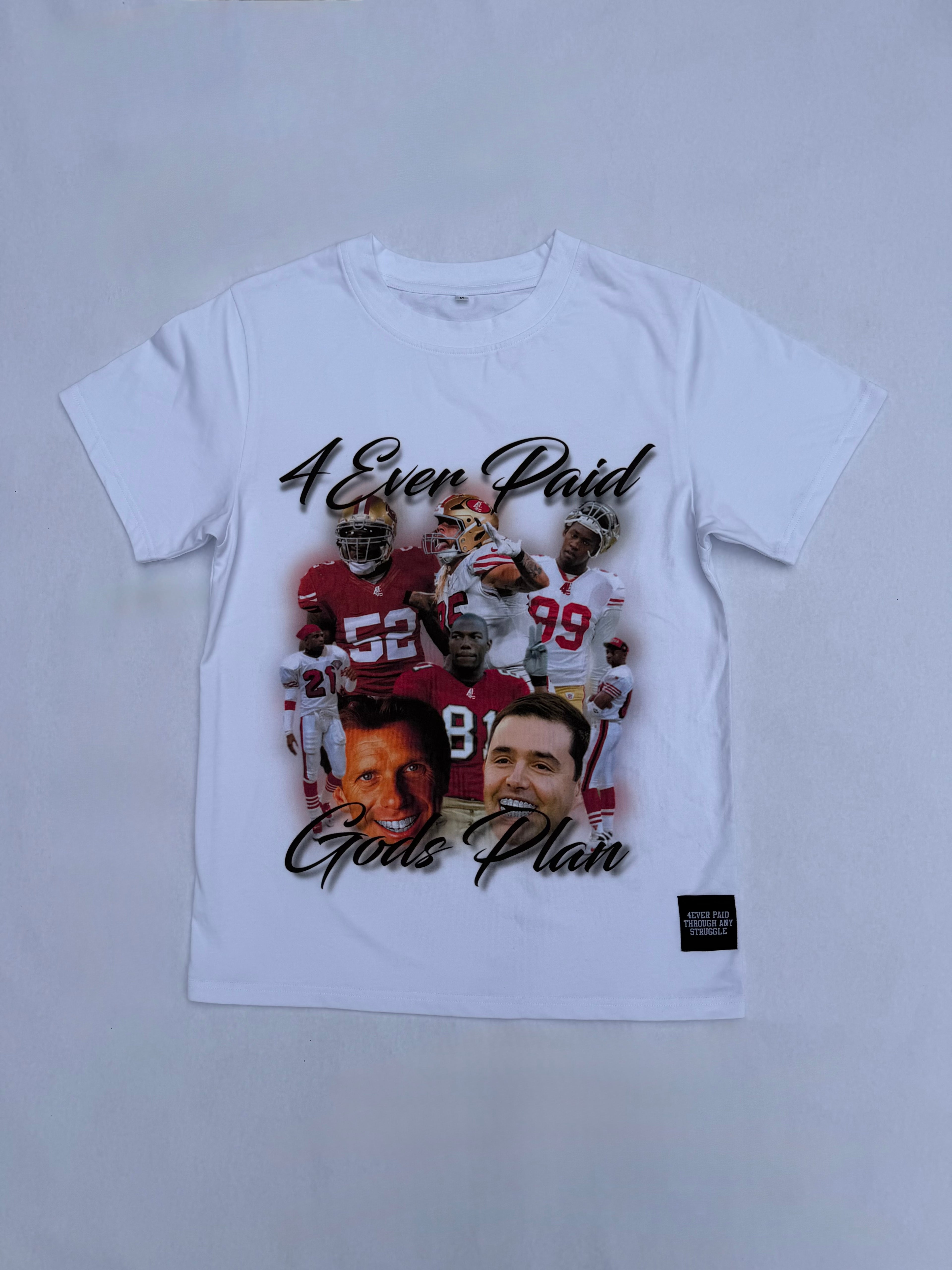 White '4EverPaid' Graphic Tee