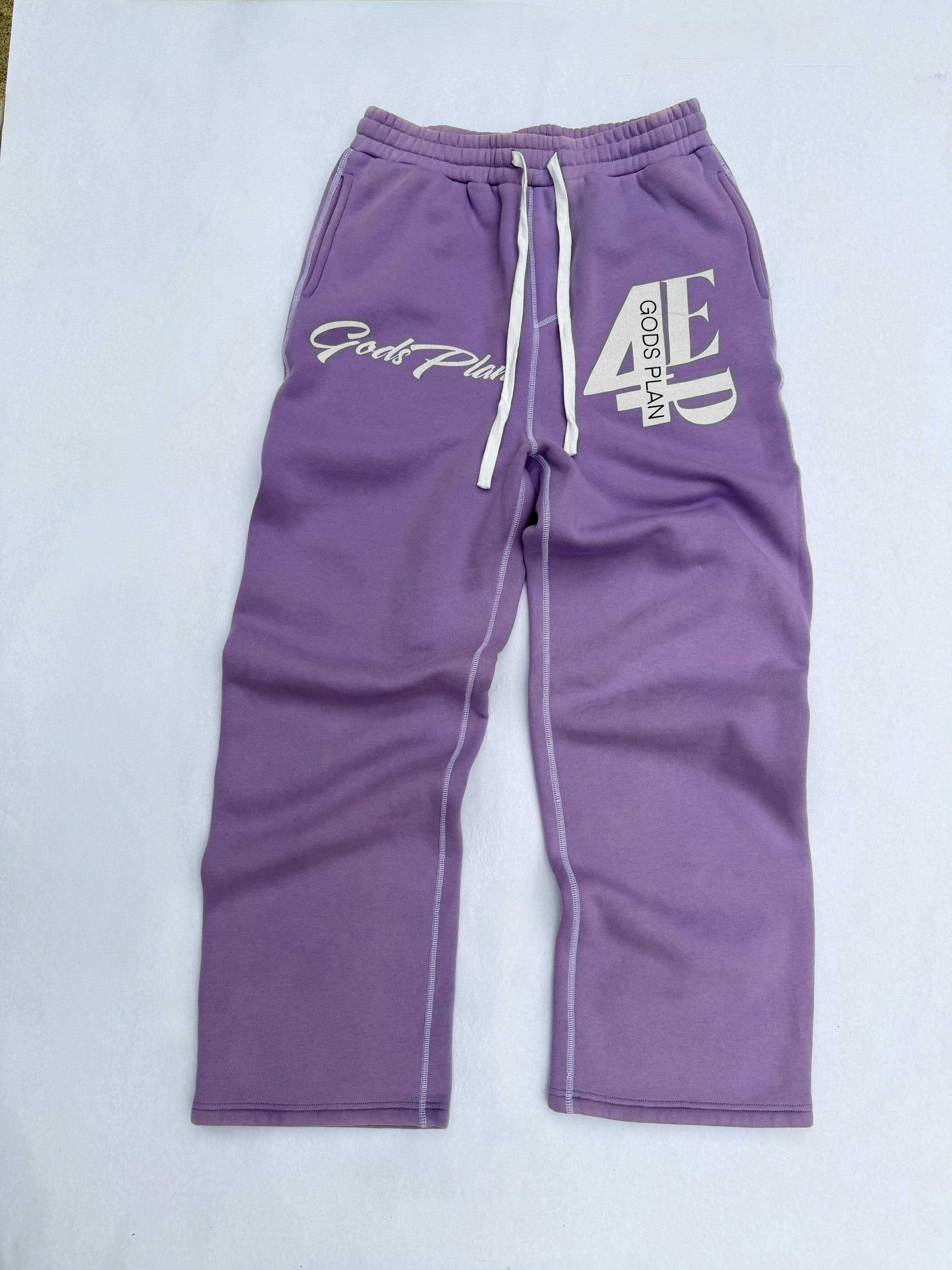 Purple '4EverPaid' Sweatpants